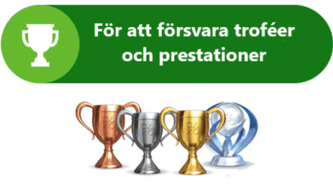 För att försvara troféer och prestationer